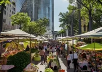 feira livre no Parque Cidade em Limeira