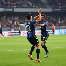 Frazan celebra vitória da Inter