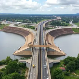 reparo no viaduto da Via Anhanguera