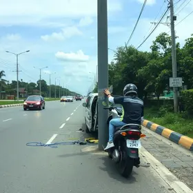 acidente de moto em Limeira